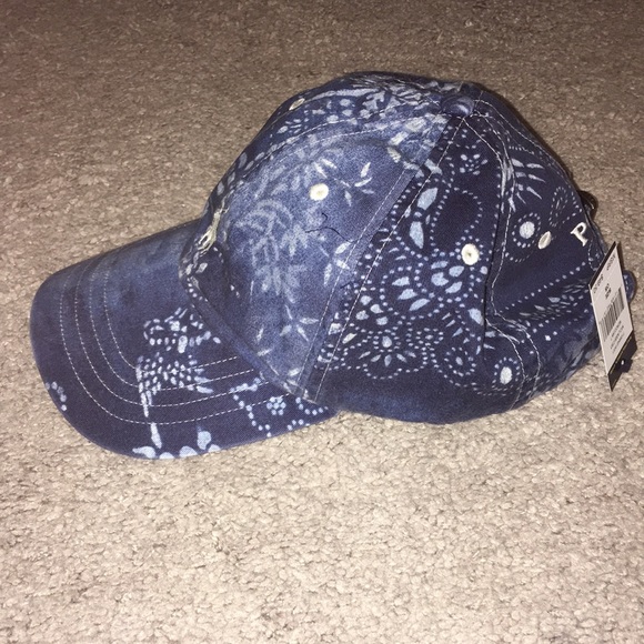 Polo Ralph Lauren Bandanna Print Baseball Hat Cap Strapback Moroccan Indian mens - Picture 3 of 8